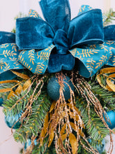 Load image into Gallery viewer, Teal & Gold Teardrop Swag