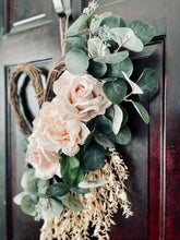Load image into Gallery viewer, Pale Rose & Eucalyptus Heart