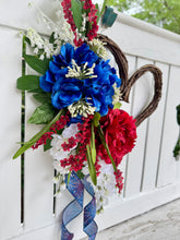 Load image into Gallery viewer, Red, White & Blue Heart