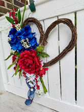 Load image into Gallery viewer, Red, White & Blue Heart