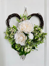 Load image into Gallery viewer, White Peony Heart