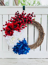 Load image into Gallery viewer, Red, White & Blue Statement Wreath