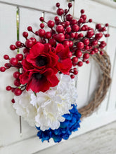 Load image into Gallery viewer, Red, White & Blue Statement Wreath