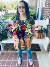 Load image into Gallery viewer, Purple Peony Basket