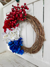 Load image into Gallery viewer, Red, White & Blue Statement Wreath