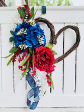 Load image into Gallery viewer, Red, White & Blue Heart