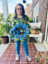 Load image into Gallery viewer, Blue Denim & Lilac