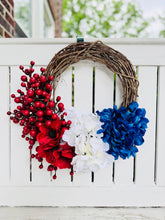 Load image into Gallery viewer, Red, White & Blue Statement Wreath