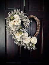 Load image into Gallery viewer, Carnation & Eucalyptus Heart