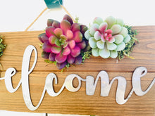 Load image into Gallery viewer, Mini Echeveria Welcome Sign