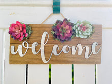 Load image into Gallery viewer, Mini Echeveria Welcome Sign