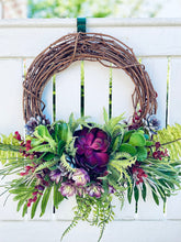 Load image into Gallery viewer, Purple Succulents & Ferns