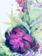 Load image into Gallery viewer, Purple Succulents & Ferns