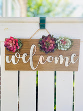 Load image into Gallery viewer, Mini Echeveria Welcome Sign