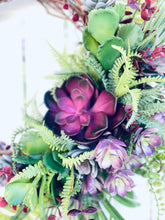 Load image into Gallery viewer, Purple Succulents & Ferns