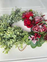 Load image into Gallery viewer, Eucalyptus & Winter Rose Heart