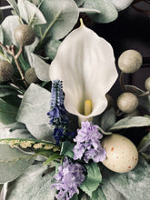 Load image into Gallery viewer, Calla Lily & Lamb’s Ear Mini Wreath