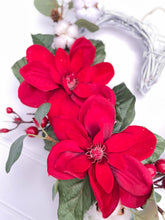 Load image into Gallery viewer, Magnolia Winter Holiday Heart Wreath