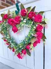 Load image into Gallery viewer, Hot Pink Mini Rose Heart