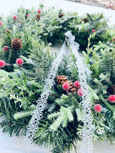 Load image into Gallery viewer, Evergreen & Berries Winter Holiday Wreath