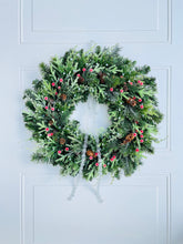 Load image into Gallery viewer, Evergreen & Berries Winter Holiday Wreath