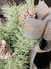 Load image into Gallery viewer, Flocked & Glittered Pine Winter Holiday Wreath