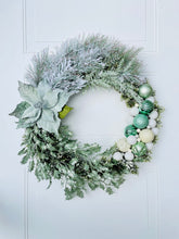 Load image into Gallery viewer, Mint Green Winter Holiday Wreath