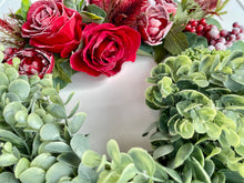 Load image into Gallery viewer, Eucalyptus & Winter Rose Heart