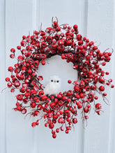 Load image into Gallery viewer, White Owl & Frosted Crabapples