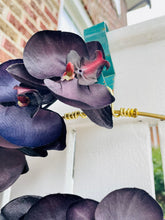 Load image into Gallery viewer, Black Orchid Hoop