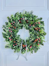 Load image into Gallery viewer, Evergreen & Berries Winter Holiday Wreath