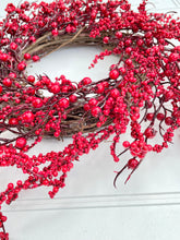 Load image into Gallery viewer, Red Berry Winter Holiday Wreath