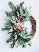 Load image into Gallery viewer, Holly & Joy Christmas Holiday Winter Wreath