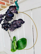 Load image into Gallery viewer, Black Orchid Hoop