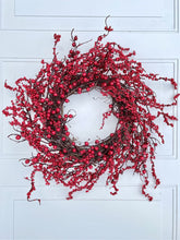 Load image into Gallery viewer, Red Berry Winter Holiday Wreath