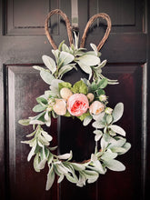 Load image into Gallery viewer, Lamb’s Ear Bunny Wreath