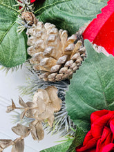 Load image into Gallery viewer, Red Velvet Hydrangea Winter Holiday Wreath