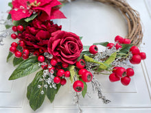 Load image into Gallery viewer, Red & Ice Winter Holiday Wreath