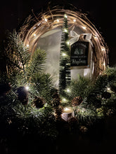 Load image into Gallery viewer, Pine Evergreen Winter Holiday Wreath with Fairy Lights