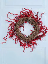 Load image into Gallery viewer, Red Berry Winter Holiday Wreath