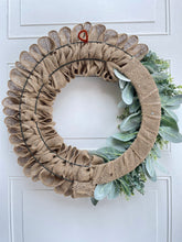 Load image into Gallery viewer, Eucalyptus & Lamb’s Ear on Burlap