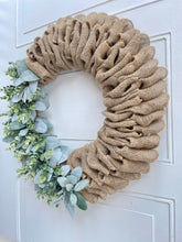 Load image into Gallery viewer, Eucalyptus & Lamb’s Ear on Burlap