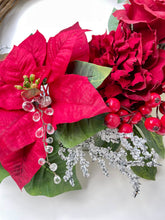 Load image into Gallery viewer, Red & Ice Winter Holiday Wreath