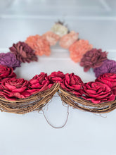 Load image into Gallery viewer, Wood Flower Heart