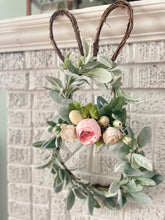 Load image into Gallery viewer, Lamb’s Ear Bunny Wreath