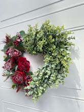 Load image into Gallery viewer, Eucalyptus & Winter Rose Heart