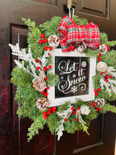 Load image into Gallery viewer, “Let It Snow” Winter Holiday Wreath