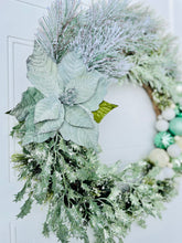 Load image into Gallery viewer, Mint Green Winter Holiday Wreath