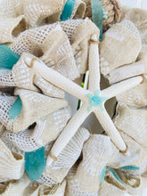 Load image into Gallery viewer, Printed Seashell Burlap Wreath