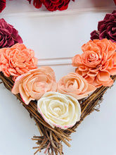 Load image into Gallery viewer, Wood Flower Heart
